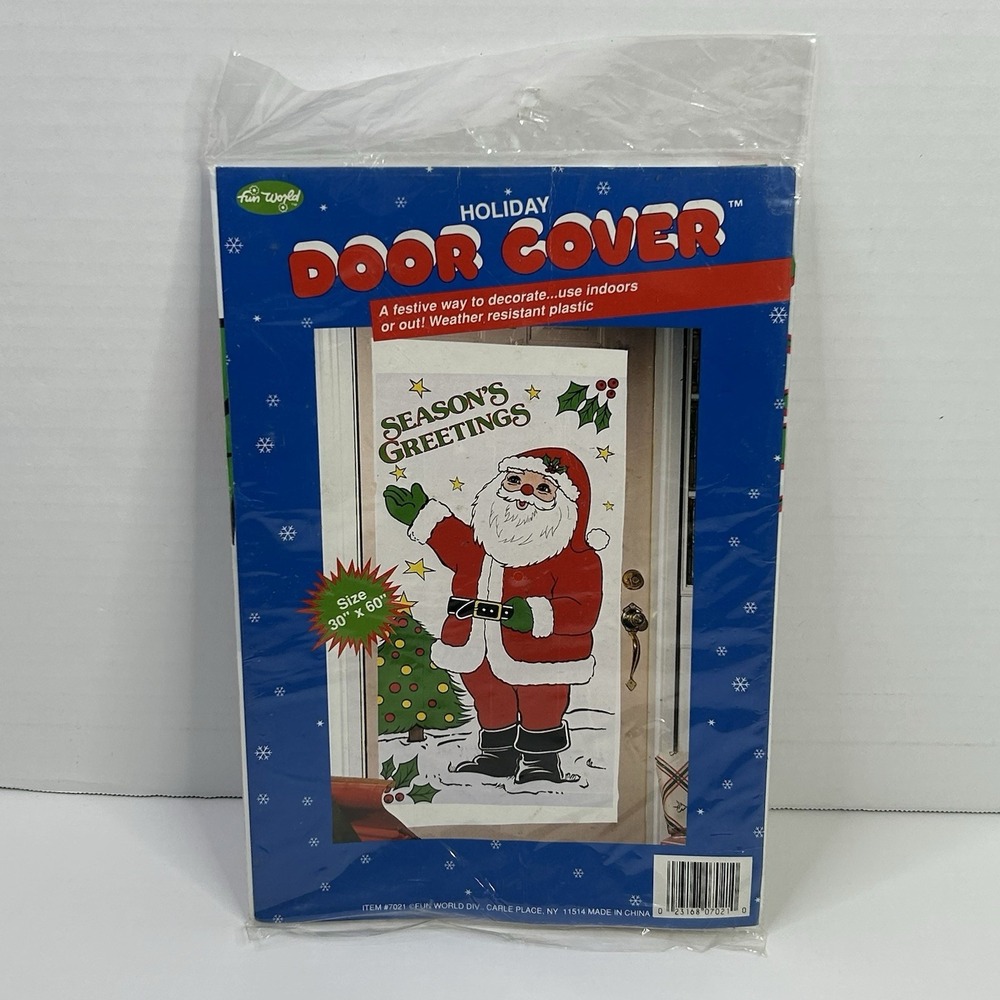 Funworld Holiday Door Cover 30"x 60" Season's Greetings Christmas Decor NEW READ